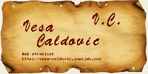 Vesa Ćaldović vizit kartica